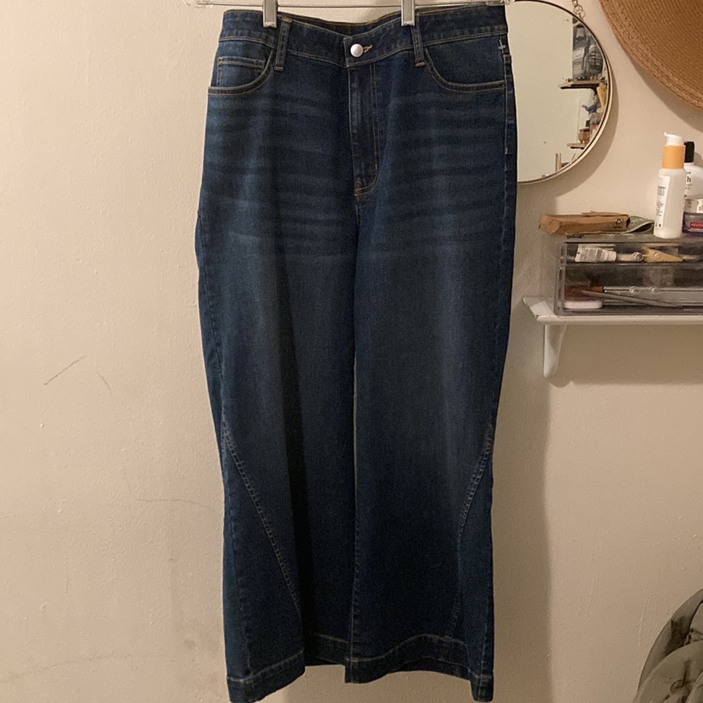 Fashionable Wide Leg Jeans, Size 10